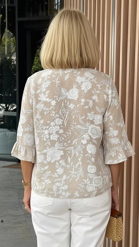 Blouse Dames | Bloemenprint & Vrouwelijke Ruches