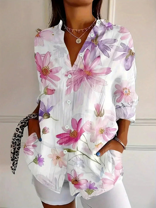 Blouse Dames | Kleurrijke Print & Losvallende Pasvorm