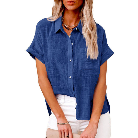 Linnen Blouse Dames | Knoopsluiting & Losvallend Comfort
