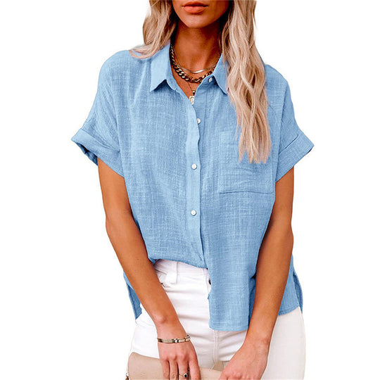 Linnen Blouse Dames | Knoopsluiting & Losvallend Comfort