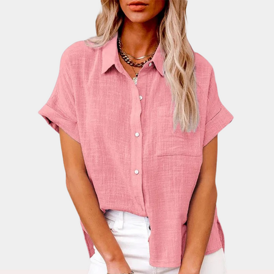 Linnen Blouse Dames | Knoopsluiting & Losvallend Comfort