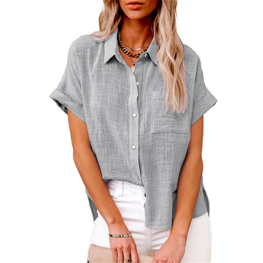 Linnen Blouse Dames | Knoopsluiting & Losvallend Comfort