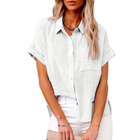 Linnen Blouse Dames | Knoopsluiting & Losvallend Comfort