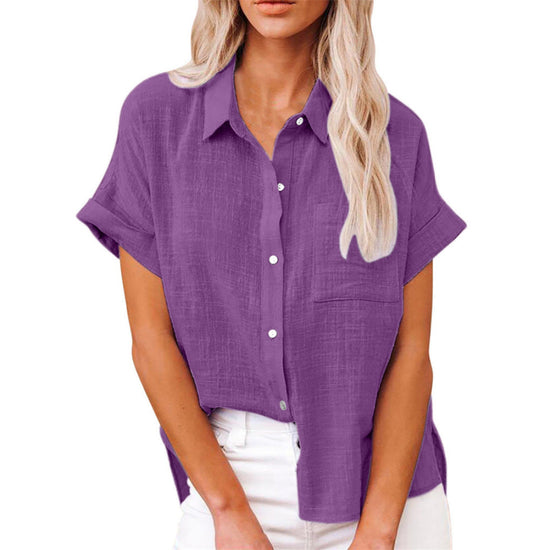 Linnen Blouse Dames | Knoopsluiting & Losvallend Comfort