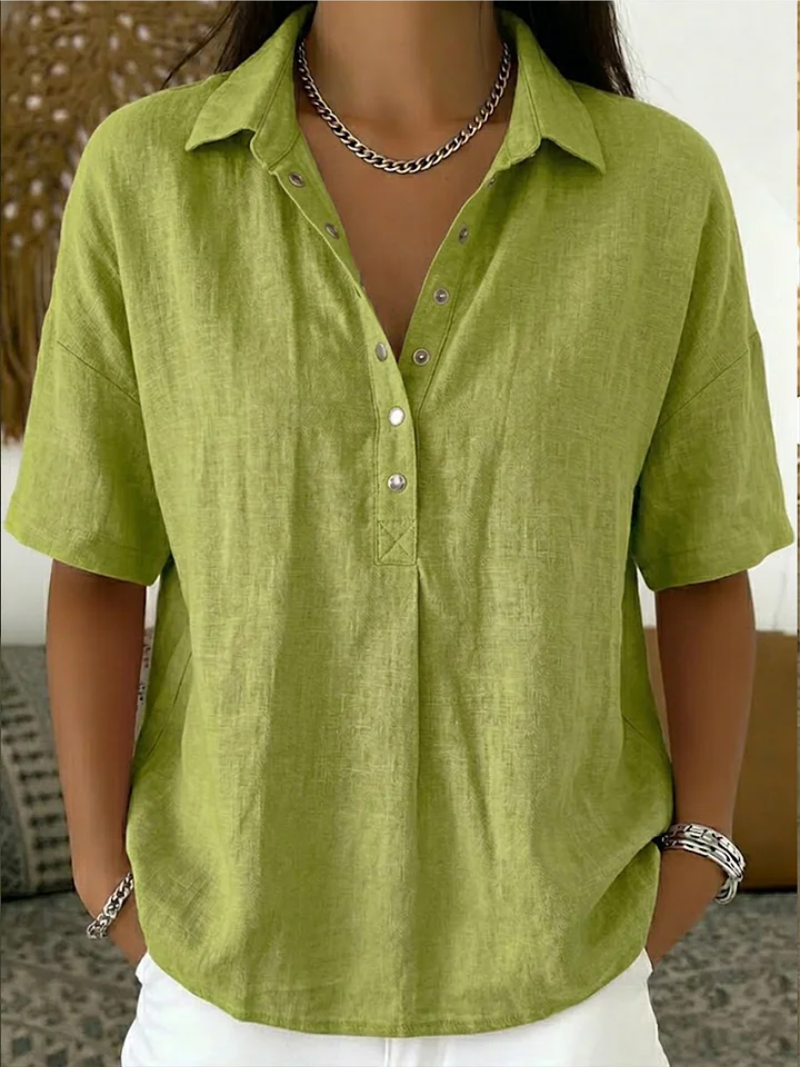 Blouse Dames | Kraag & Verfijnd Knoopdetail