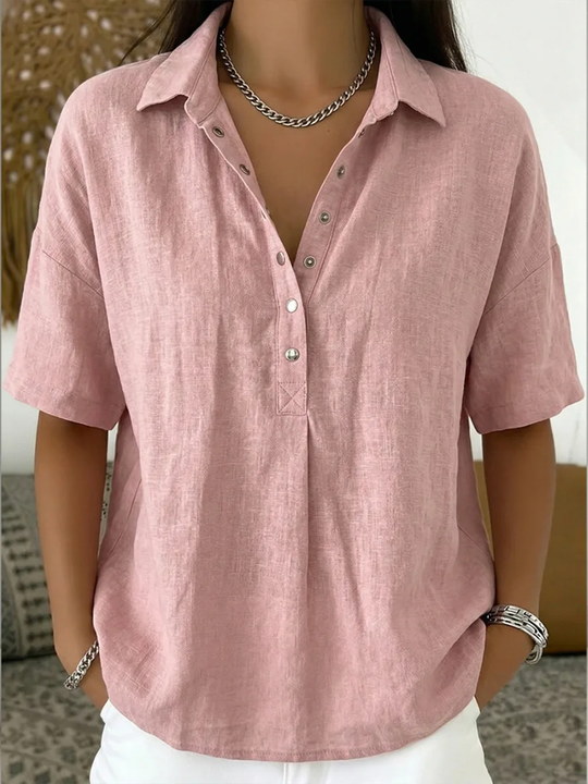 Blouse Dames | Kraag & Verfijnd Knoopdetail