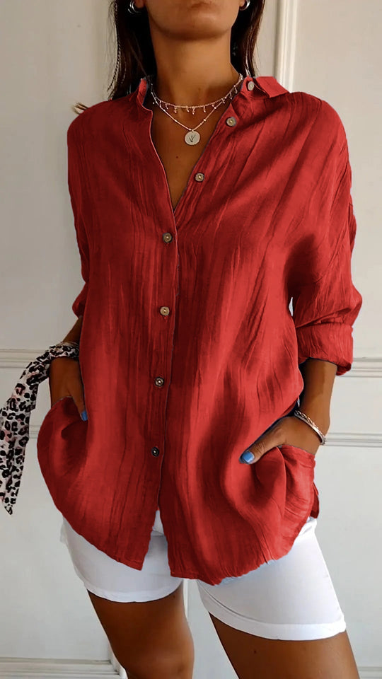 Blouse Dames | Plissé Design & Flatterende Pasvorm