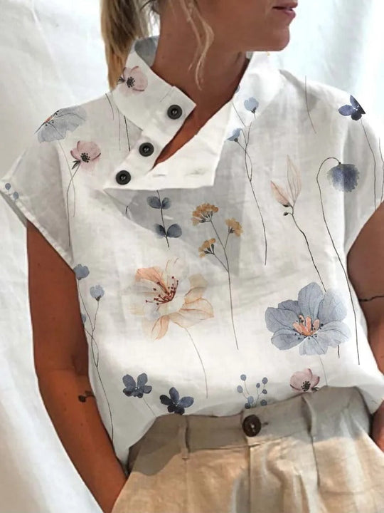 Blouse Dames | Printdesign & Elegante Halslijn