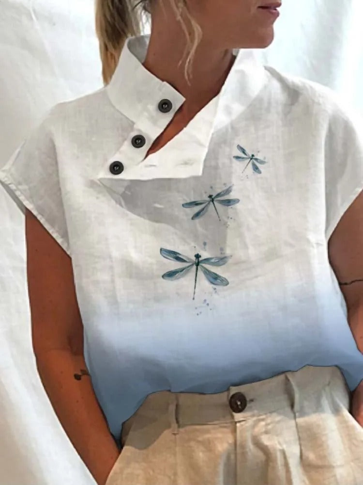 Blouse Dames | Printdesign & Elegante Halslijn