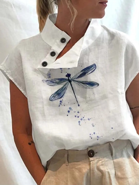 Blouse Dames | Printdesign & Elegante Halslijn