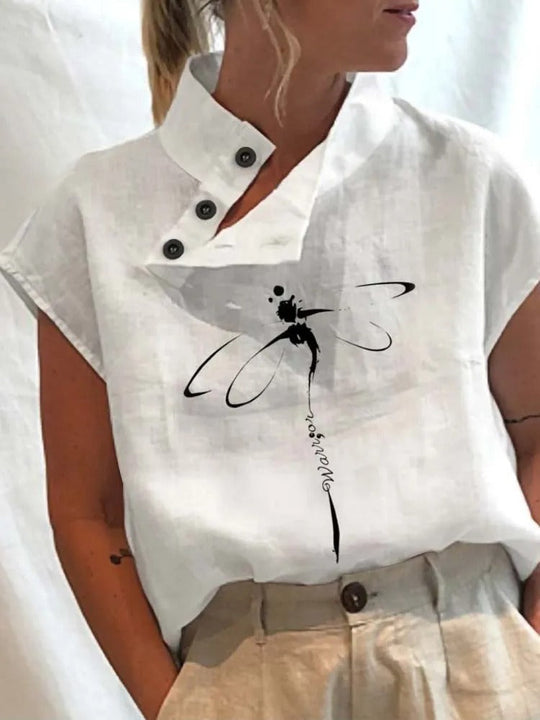 Blouse Dames | Printdesign & Elegante Halslijn