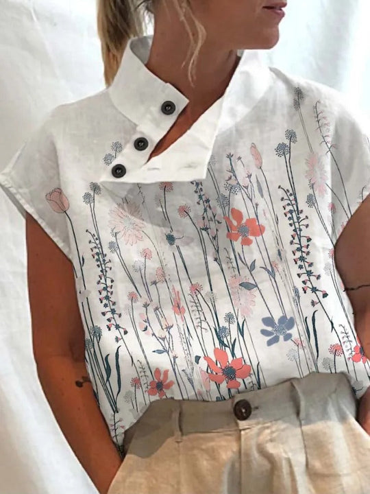 Blouse Dames | Printdesign & Elegante Halslijn