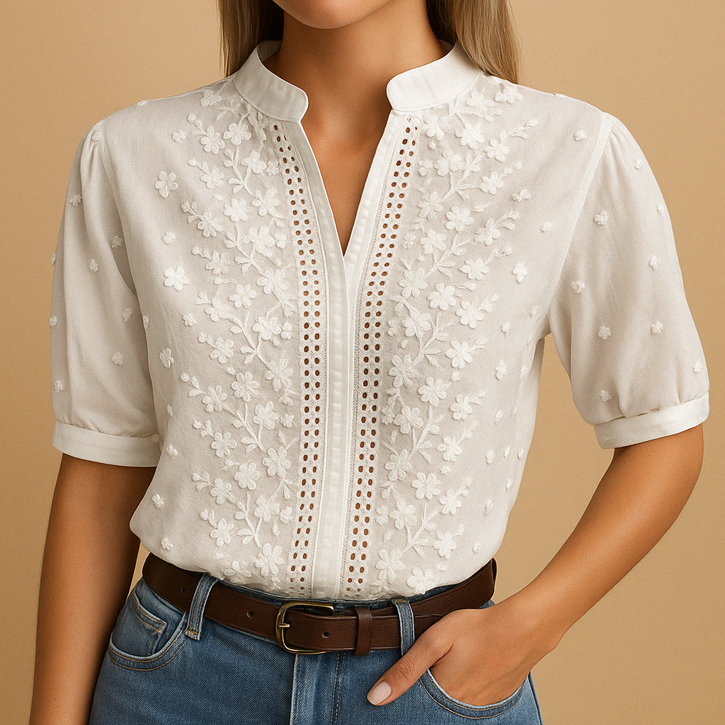 Blouse Dames | Romantisch Borduurwerk & Vrouwelijk Design