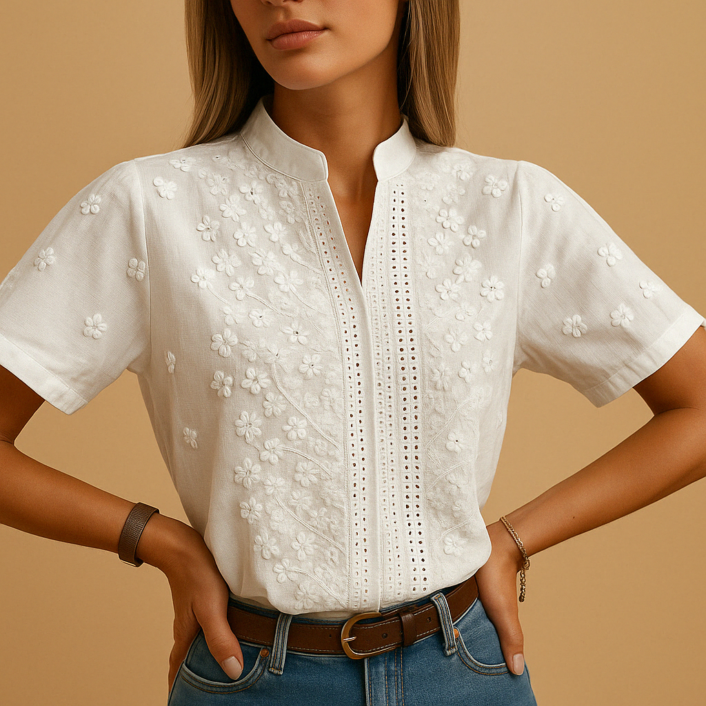 Blouse Dames | Romantisch Borduurwerk & Vrouwelijk Design