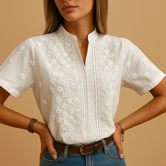 Blouse Dames | Romantisch Borduurwerk & Vrouwelijk Design