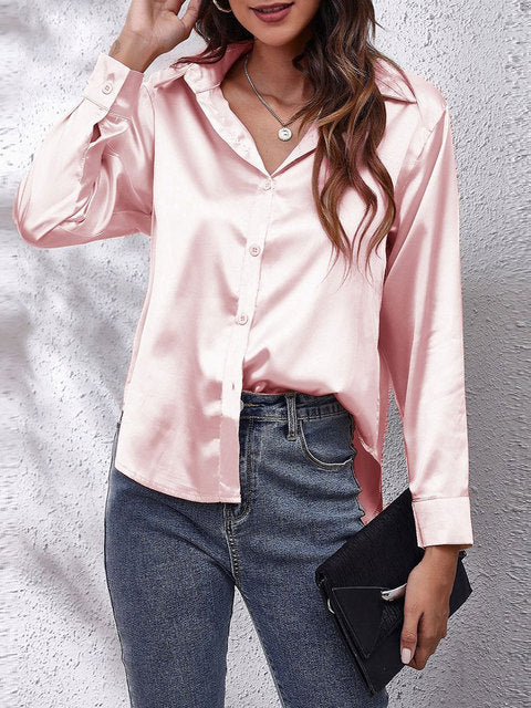 Blouse Dames | Satijnen Glans & Luxueuze Dagelijkse Stijl