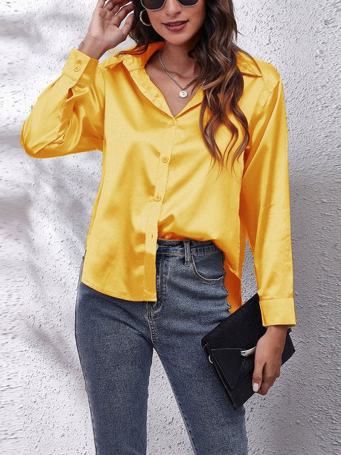 Blouse Dames | Satijnen Glans & Luxueuze Dagelijkse Stijl