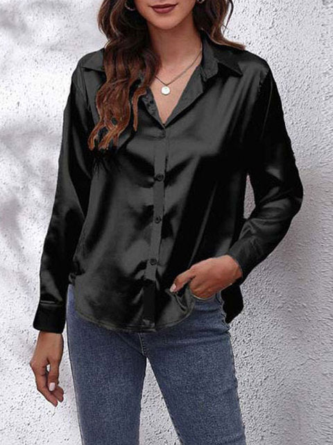 Blouse Dames | Satijnen Glans & Luxueuze Dagelijkse Stijl