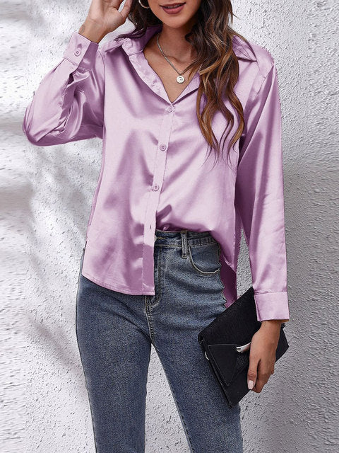 Blouse Dames | Satijnen Glans & Luxueuze Dagelijkse Stijl