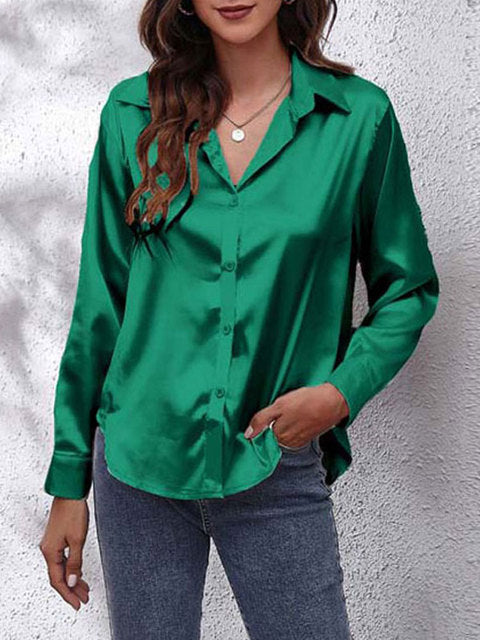 Blouse Dames | Satijnen Glans & Luxueuze Dagelijkse Stijl