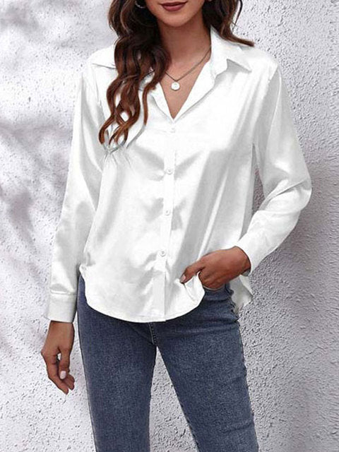 Blouse Dames | Satijnen Glans & Luxueuze Dagelijkse Stijl