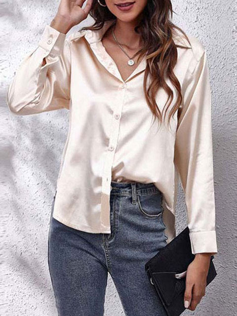 Blouse Dames | Satijnen Glans & Luxueuze Dagelijkse Stijl