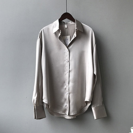 Blouse Dames | Satijnen Glans & Tijdloze Elegantie