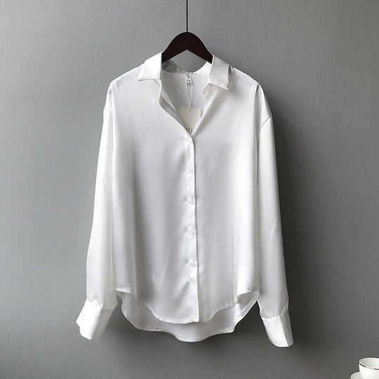 Blouse Dames | Satijnen Glans & Tijdloze Elegantie