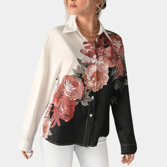 Blouse met Bloemenprint | Elegante Bloemenprint & Klassieke Knoopsluiting