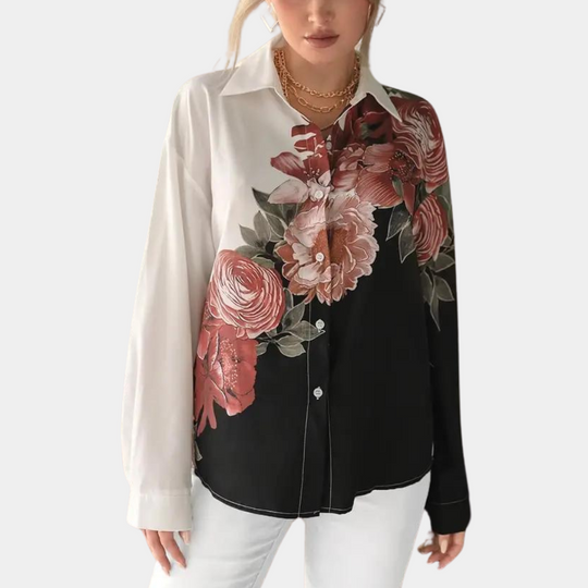Blouse met Bloemenprint | Elegante Bloemenprint & Klassieke Knoopsluiting