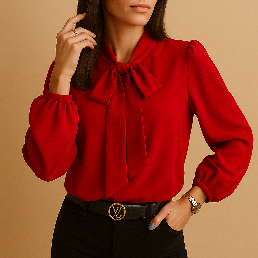 Blouse met Strikdetail Dames | Tijdloos chic & comfortabel de hele dag