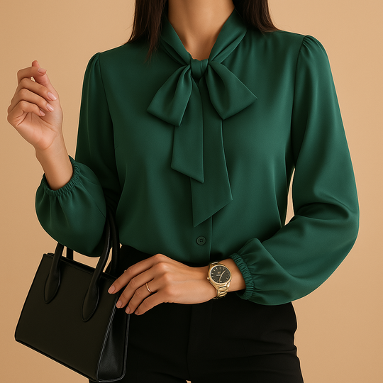 Blouse met Strikdetail Dames | Tijdloos chic & comfortabel de hele dag
