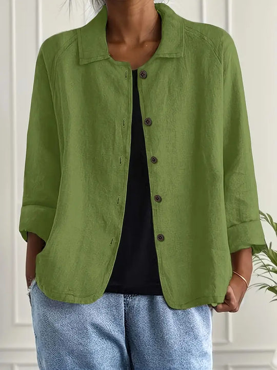 Blusenjacke Damen | Knopfleiste & Leicht