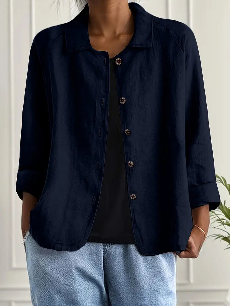 Blusenjacke Damen | Knopfleiste & Leicht