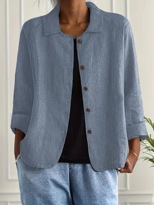 Blusenjacke Damen | Knopfleiste & Leicht