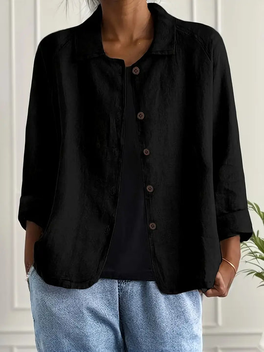 Blusenjacke Damen | Knopfleiste & Leicht