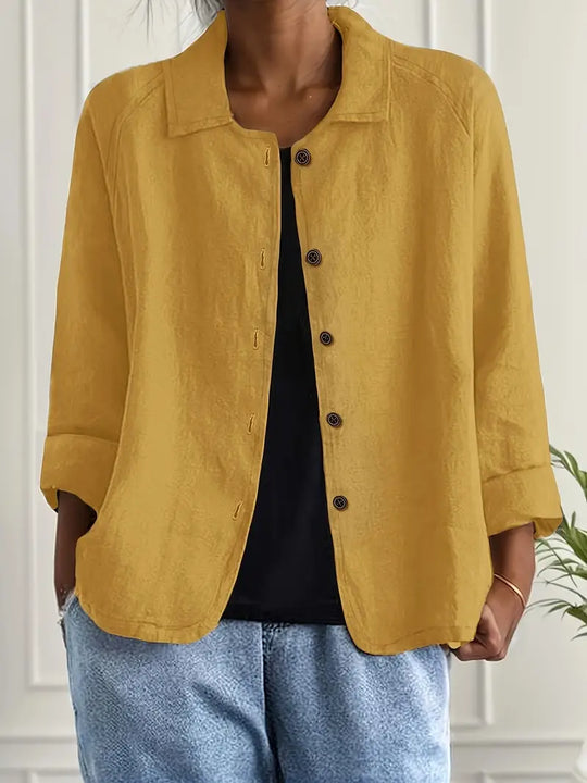 Blusenjacke Damen | Knopfleiste & Leicht