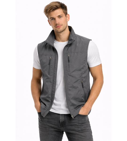 Bodywarmer Heren Rits Opstaande Kraag Outdoor Vest 3