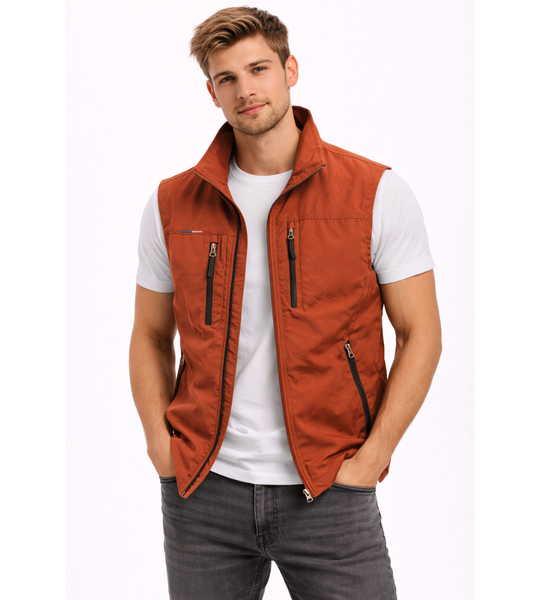 Bodywarmer Heren Rits Opstaande Kraag Outdoor Vest 5