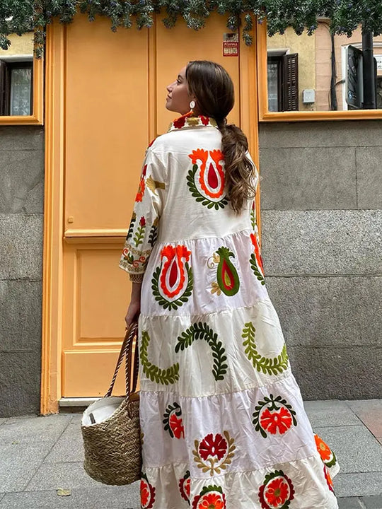 Boho-Maxi-Sommerkleid Damen - Amalia