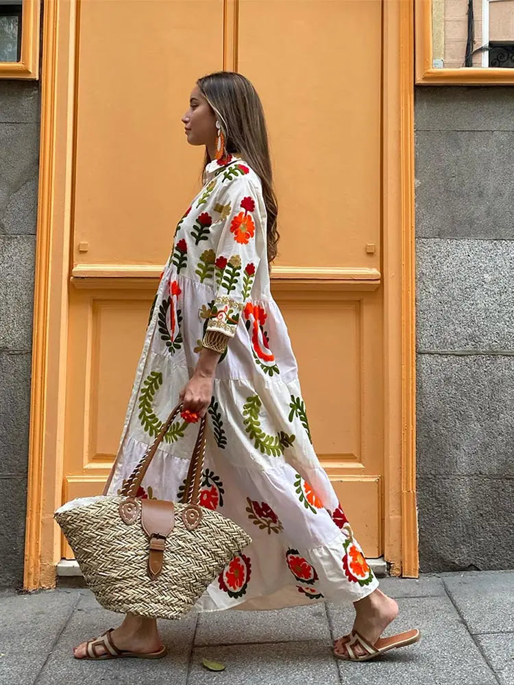 Boho-Maxi-Sommerkleid Damen - Amalia