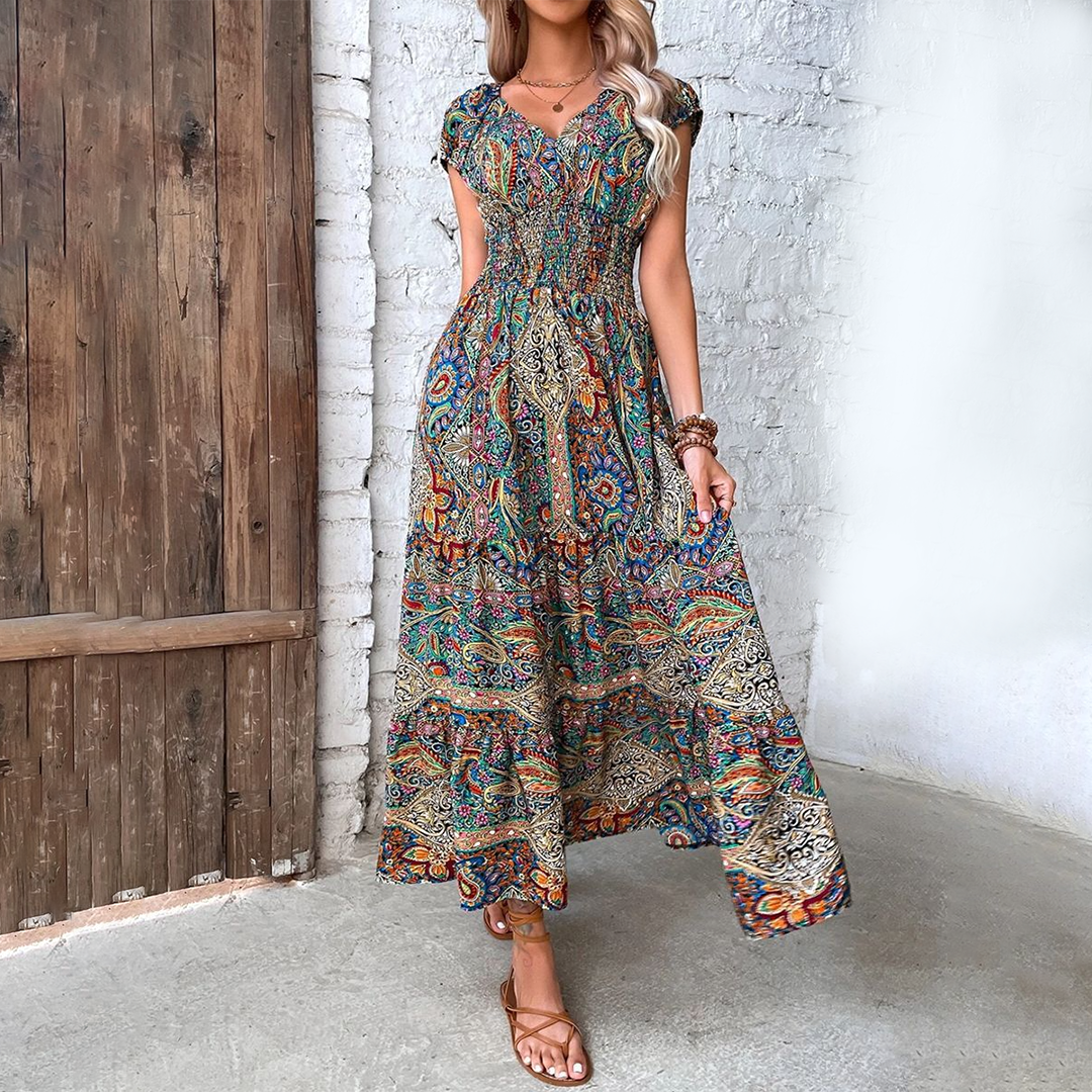 Boho-Maxi-Sommerkleid Damen - Elvira