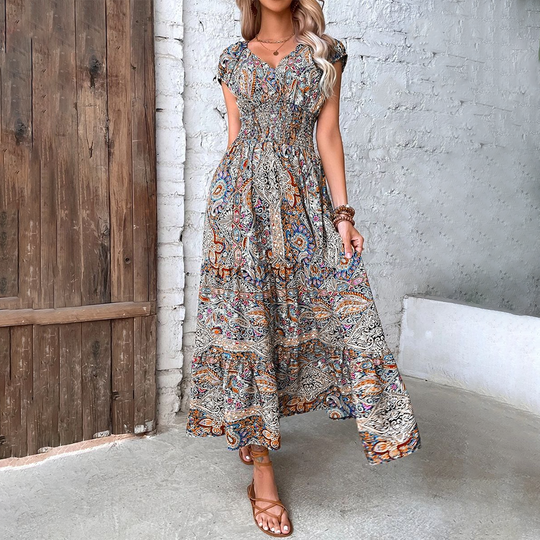 Boho-Maxi-Sommerkleid Damen - Elvira