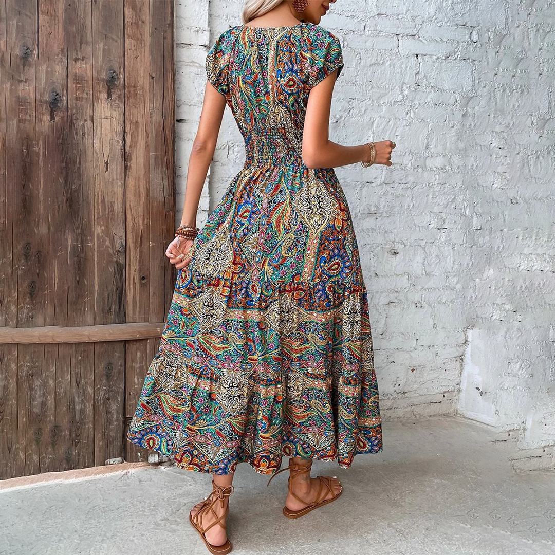 Boho-Maxi-Sommerkleid Damen - Elvira