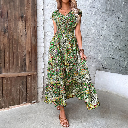 Boho-Maxi-Sommerkleid Damen - Elvira