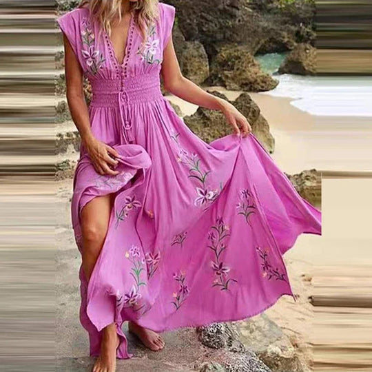 Boho-Maxi-Sommerkleid Damen - Odessa 5
