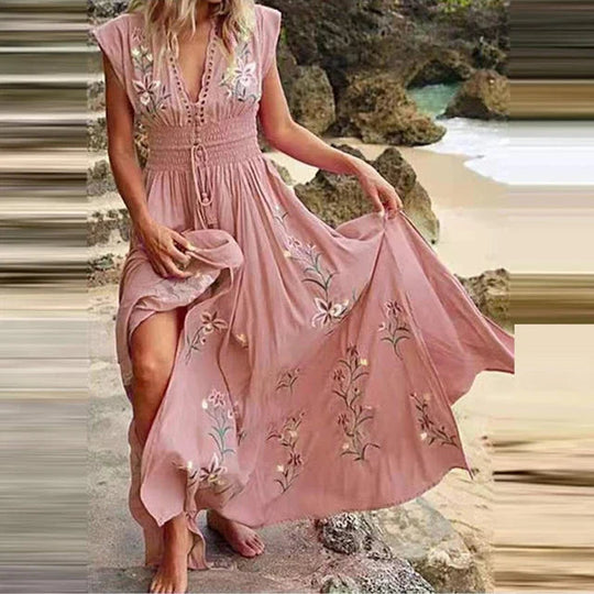 Boho-Maxi-Sommerkleid Damen - Odessa 6