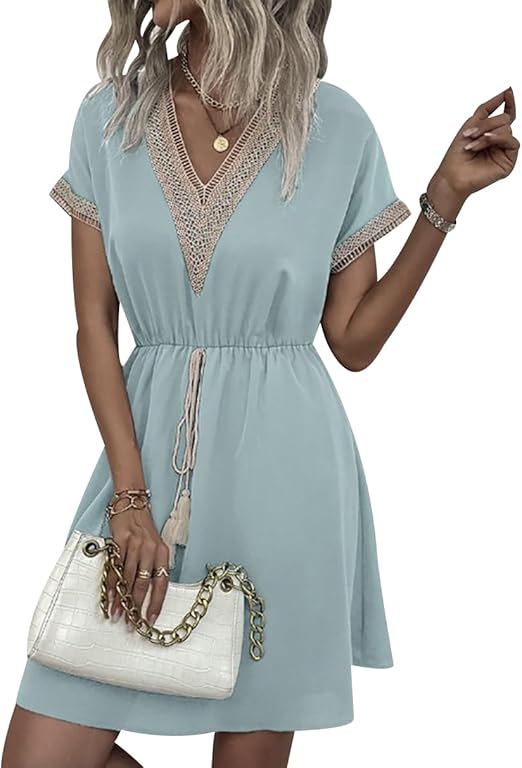 Boho-Mini-Sommerkleid Damen - Adrianna 9