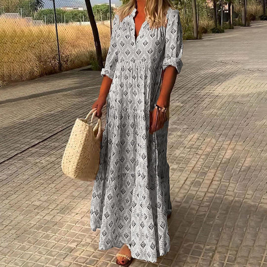 Boho Zomerjurk | Zwierige Maxi Valling