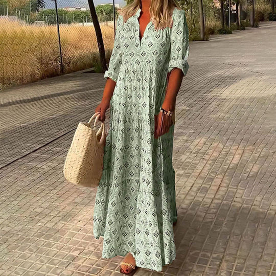 Boho Zomerjurk | Zwierige Maxi Valling
